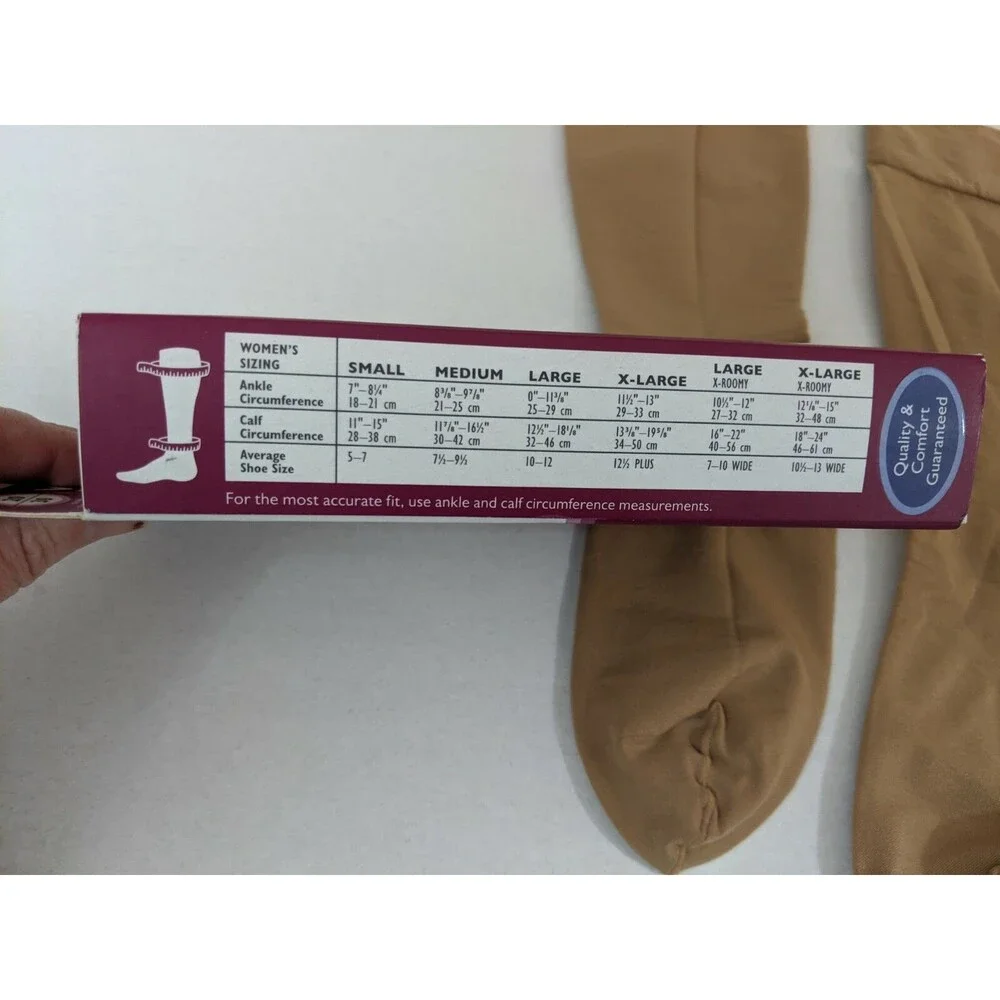 Dr. Comfort Small Nude Shape To Fit Firm Graduated Compression Hosiery Wear